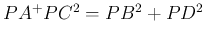 $ PA^+PC^2=PB^2+PD^2$