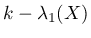$ k-\lambda_1(X)$