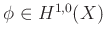 $ \phi \in H^{1,0} (X)$
