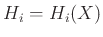 $ H_i = H_i(X)$