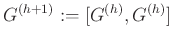 $ G^{(h+1)} := [G^{(h)}, G^{(h)}]$