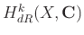$ H_{dR}^k(X, \mathbf{C})$