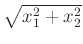 $ \sqrt{x_1^2+x_2^2}$