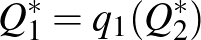 $\displaystyle Q_1^*=q_1(Q_2^*)$