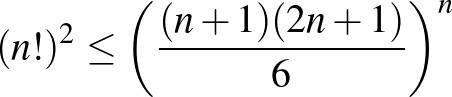 $(n!)^2\le \left(\frac{(n+1)(2n+1)}{6}\right)^{n}$