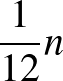 $\frac{1}{12}n$