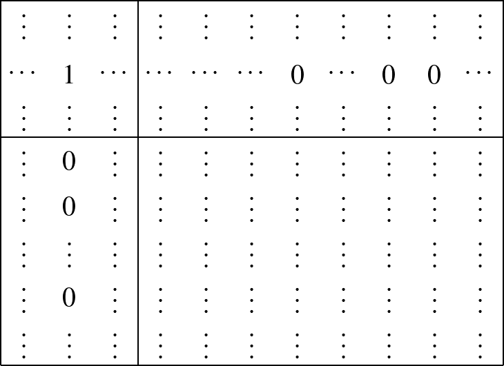 \begin{picture}(110,80)
\put(0,0){\line(1,0){110}}%
\put(0,50){\line(1,0){110}}%...
...}}\put(85,65){\makebox(0,1)[t]{0}}\put(95,65){\makebox(0,1)[t]{0}}
\end{picture}