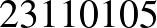 $\displaystyle 23110105$