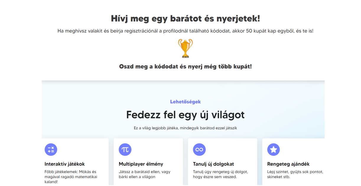 Párbajozzunk a matematikaórán? 4 kupa