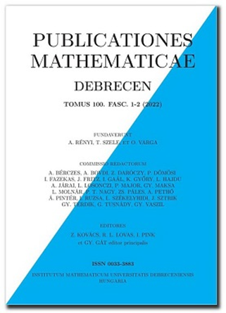 100 éves a matematika oktatása a Debreceni Egyetemen 6 Publicationes