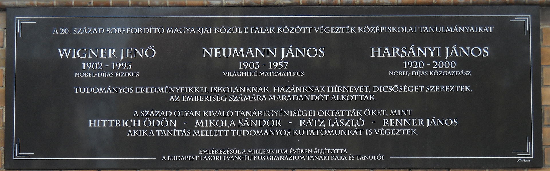 WignerNeumannHarsanyi Varosligeti17