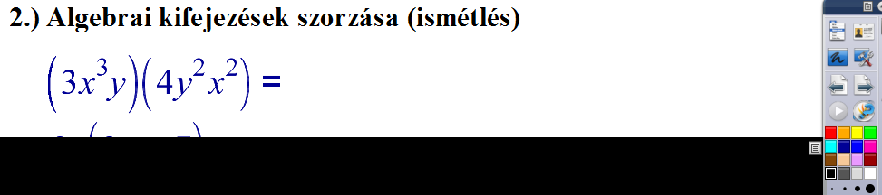 Mi így használjuk az interaktív táblát 29 algebrai