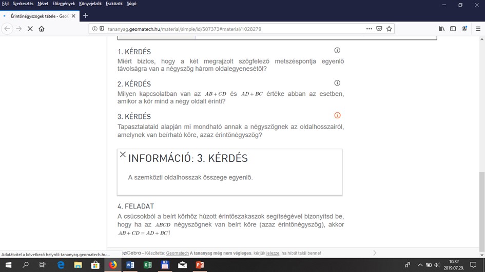 A puding próbája, avagy a GEOMATECH a gyakorlatban 14 5.4 bra