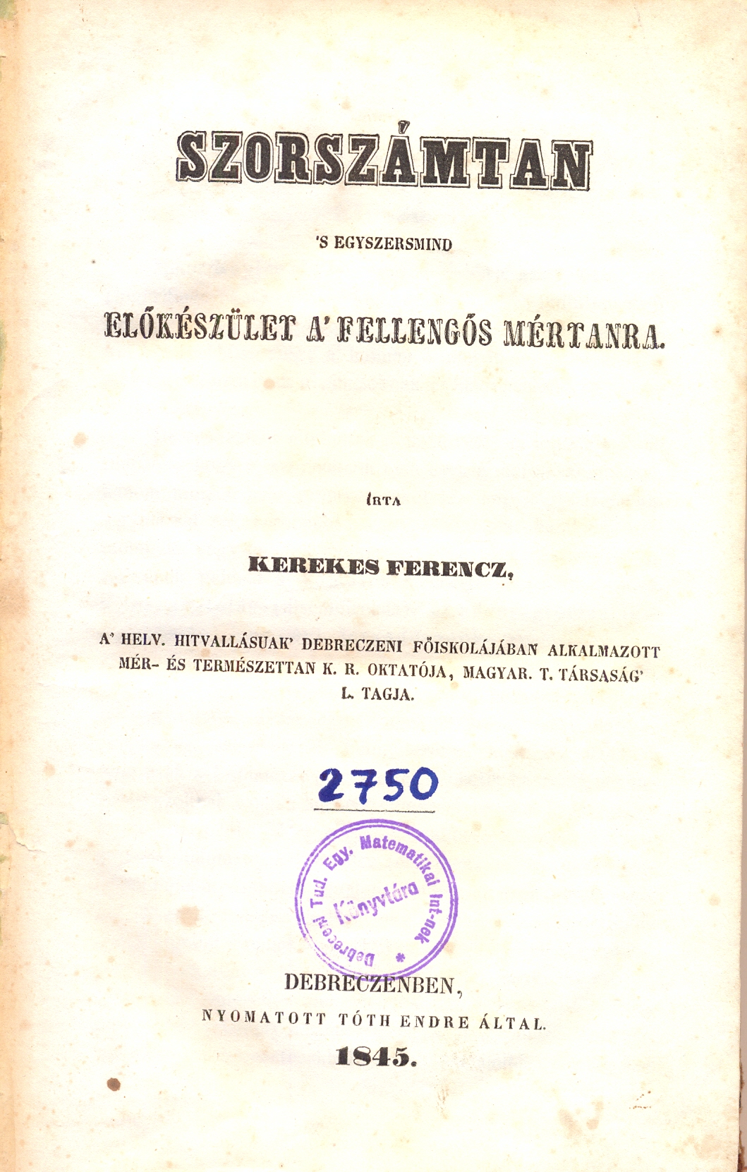 Kerekes Szorszmtan
